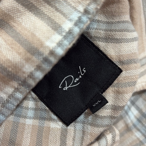 Rails Wyatt Ebi Plaid Button Down Cotton Top - Picture 3 of 9